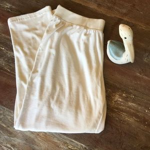 C. J. Banks Velour sweat lounge cream pants NWT